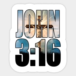 John 3 16 Christian Salvation Gift Sticker
